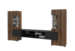 "Arte Coby 10 Entertainment Unit  In Oak Monastery For Tvs Up To 60"" - Design With Comprehensive Storage - W2700mm X H1430mm X D450mm" - thumbnail 2