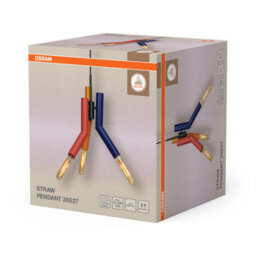 Osram Decor Straw Pendant Ceiling Light 3 X E27 Multicolour - thumbnail 2