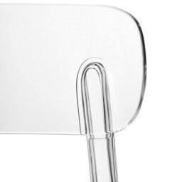 Beliani Transparent Dining Chairs Set Of 2 Armless Stackable Modern - thumbnail 7