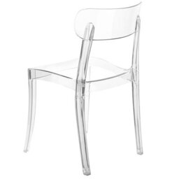 Beliani Transparent Dining Chairs Set Of 2 Armless Stackable Modern - thumbnail 6