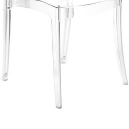 Beliani Transparent Dining Chairs Set Of 2 Armless Stackable Modern - thumbnail 8
