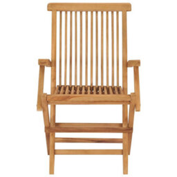Walplus Folding Garden Chairs 2 Pcs Solid Teak Wood - thumbnail 5
