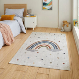 Multicoloured Pictorial 40mm Thick Stain-Resistant Rug For Bedroom, Dining Room, Easy To Clean Modern Rug-80Cm X 150Cm - thumbnail 1