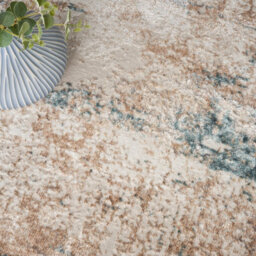 Cream Multi Abstract Modern Rug Easy To Clean Living Room And Bedroom-69 X 229Cmcm (Runner) - thumbnail 6