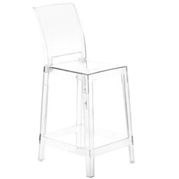 Beliani Set Of 2 Bar Chairs Wellington Transparent - thumbnail 4