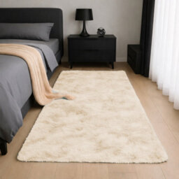 Aspire Homeware Non-Slip Tie Dye Cream Shaggy Rug Soft Fluffy, Hallways And Entryways Runner, (L)220Cm X (W)60Cm - thumbnail 6