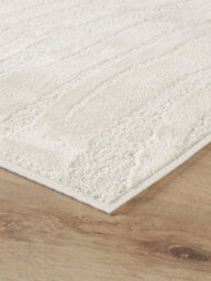 Hamilton Modern Metallic Sheen Area Rug - Marble Inspired Design Cream 160Cm X 230Cm - thumbnail 4