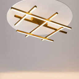 Luminosa Lighting Luminosa Radiance Modern Square Integrated Led Semi Flush Ceiling Light Gold 3000K 2250Lm White Shade - thumbnail 3