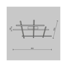 Luminosa Lighting Luminosa Radiance Modern Square Integrated Led Semi Flush Ceiling Light Gold 3000K 2250Lm White Shade - thumbnail 5
