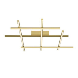 Luminosa Lighting Luminosa Radiance Modern Square Integrated Led Semi Flush Ceiling Light Gold 3000K 2250Lm White Shade - thumbnail 1