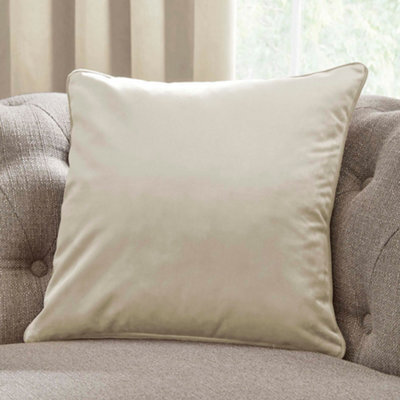 Laurence Llewelyn-Bowen Montrose Luxury Filled Ivory Plain Velvet Cushion - image 1