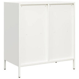 Berkfield Sideboard White 68X39X73.5 Cm Cold-Rolled Steel - thumbnail 7