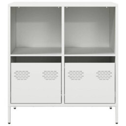 Berkfield Sideboard White 68X39X73.5 Cm Cold-Rolled Steel - thumbnail 4