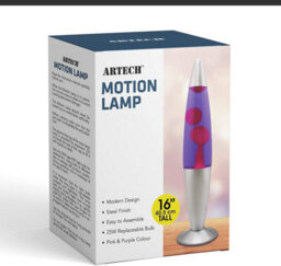 Almineez Magic 16 Inch Lamp  Aluminium Soothing Colour Motion Wax And Liquid Decoration Mood Light  Pink  Purple - thumbnail 3