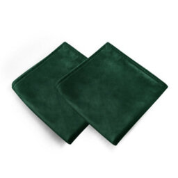 Deconovo Set Of 2 Crushed Velvet Cushion Covers 65Cm X 65Cm 26X26 Inches Flanges Throw Pillow Cases For Chairs Forest Green - thumbnail 3