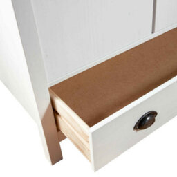 Vidaxl 2-Door Wardrobe Hill White 89X50X170 Cm Solid Pine Wood Wardrobes - thumbnail 7