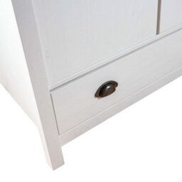 Vidaxl 2-Door Wardrobe Hill White 89X50X170 Cm Solid Pine Wood Wardrobes - thumbnail 6