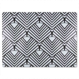 Benjamin Tate Design Black Geometric Decoration Glass Chopping Boarddesigner Style - thumbnail 1