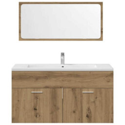Berkfield 3 Piece Bathroom Furniture Set Artisan Oak Engineered Wood - thumbnail 7