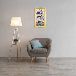 AK Frames 16X8 Gold Modern Multi Photo Frame With Ivory Mount - Holds 3 Apertures (3X) 7X5 Photos - thumbnail 3