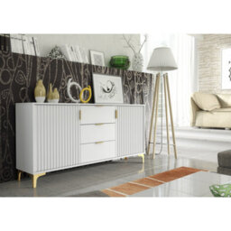 Creative Furniture Tide Crest Sideboard 140Cm - White & Gold - thumbnail 2