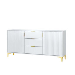 Creative Furniture Tide Crest Sideboard 140Cm - White & Gold - thumbnail 6