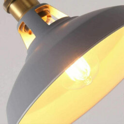 Ledsone Industrial Gray Metal Lampshade Vintage Protective Cover (Pendant & Wall Lamp) - thumbnail 6