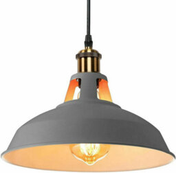Ledsone Industrial Gray Metal Lampshade Vintage Protective Cover (Pendant & Wall Lamp) - thumbnail 4