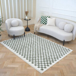 The Rugs Moodi Shaggy Green Lunel Rug Runner Tartan Thick High Pile For Living Rooms, Bedrooms, Hallways, Kitchens - thumbnail 8