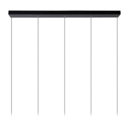 Lucide Tubule 5 Light Led Bar Ceiling Pendant Black - thumbnail 6