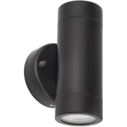 4 Pack Up & Down Twin Outdoor Ip44 Wall Light - 2 X 7W Gu10 Led - Matt Black - thumbnail 4