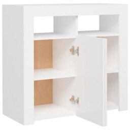 Vidaxl Sideboard With Led Lights White 80X35X75 Cm - thumbnail 8