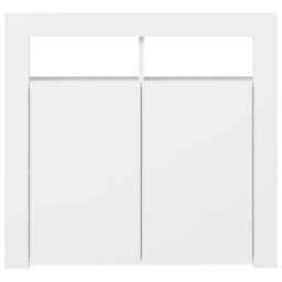 Vidaxl Sideboard With Led Lights White 80X35X75 Cm - thumbnail 9
