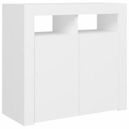 Vidaxl Sideboard With Led Lights White 80X35X75 Cm - thumbnail 7