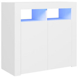 Vidaxl Sideboard With Led Lights White 80X35X75 Cm - thumbnail 2