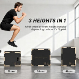 Sportnow Non-Slip Plyo Box, Corner-Free Wooden Jump Box, 31 X 36 X 41 Cm - thumbnail 5
