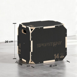 Sportnow Non-Slip Plyo Box, Corner-Free Wooden Jump Box, 31 X 36 X 41 Cm - thumbnail 3