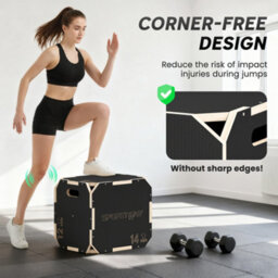 Sportnow Non-Slip Plyo Box, Corner-Free Wooden Jump Box, 31 X 36 X 41 Cm - thumbnail 4
