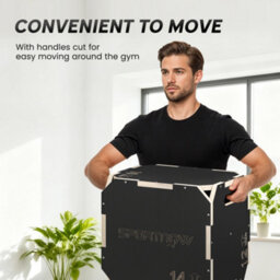 Sportnow Non-Slip Plyo Box, Corner-Free Wooden Jump Box, 31 X 36 X 41 Cm - thumbnail 7