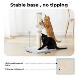 Skylos 51Cm Cat Scratching Post Natural Sisal Heavy Duty Base With Toy Ball - thumbnail 6