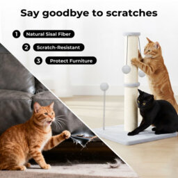 Skylos 51Cm Cat Scratching Post Natural Sisal Heavy Duty Base With Toy Ball - thumbnail 7