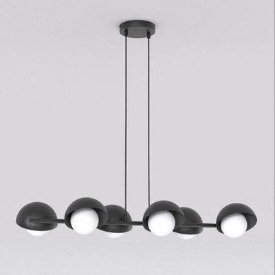 Emibig Lighting Emibig Boom Pendant Lamp 6 X G9 Black With White Shade - image 1