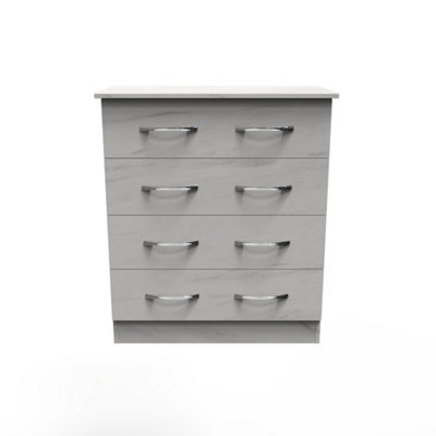 Hampshire 4 Drawer Chest Of Drawers In Marble (Ready Assembled) - image 1