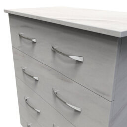 Hampshire 4 Drawer Chest Of Drawers In Marble (Ready Assembled) - thumbnail 4