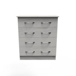 Hampshire 4 Drawer Chest Of Drawers In Marble (Ready Assembled)