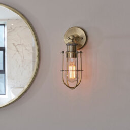 Luminosa Lighting Luminosa Treviso Bathroom Metal Wall Lamp, Antique Brass Plate, Ip44 - thumbnail 4
