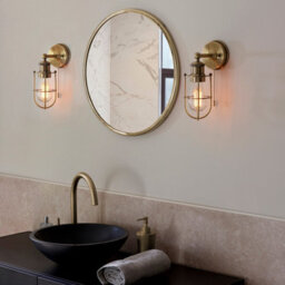 Luminosa Lighting Luminosa Treviso Bathroom Metal Wall Lamp, Antique Brass Plate, Ip44 - thumbnail 3