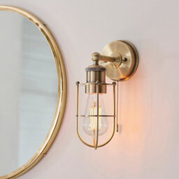 Luminosa Lighting Luminosa Treviso Bathroom Metal Wall Lamp, Antique Brass Plate, Ip44 - thumbnail 2