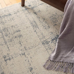 Ivory Blue Rug, 10mm Thickness Abstract Dotted Rug, Modern Stain-Resistant Rug For Bedroom, & Dining Room-160Cm X 221Cm - thumbnail 3