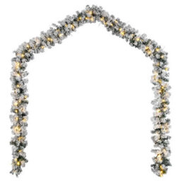 Berkfield Suitable Christmas Garland With Led Lights Green 10 M Pvc - thumbnail 4